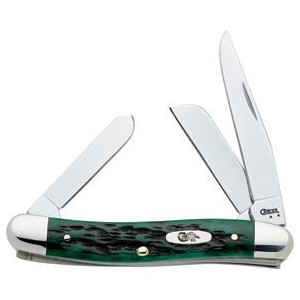 Case 9721 Medium Stockman Folding Pocket Knife with Green Bone Handle