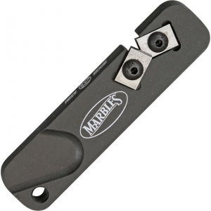 Marbles 81010 Redi-Edge Pocket Pro Knife Sharpener with Black Anodized Aluminum Handle