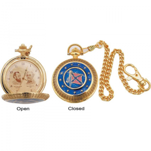 Infinity Pocket Watches 38 Confederate Generals Watch with Sculpted Cast Metal Case