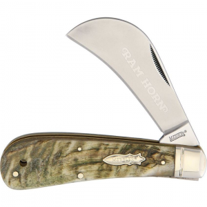 Marbles 364 Hawkbill Folding Pocket Knife with Ram'S Horn Handle