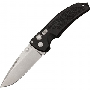 Hogue 34370 EX-03 Button Lock Folding Pocket Knife with Black Glass Filled Polymer Handle