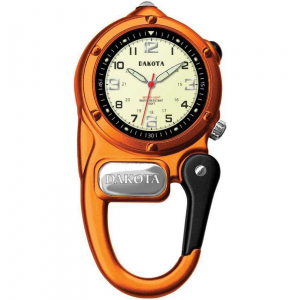 Dakota 3805 Mini Clip Microlight Watch with Orange Aluminum Case