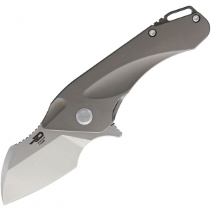 Bestech T1710C 1710 Titanium Framelock Knife with Gray Titanium Handle
