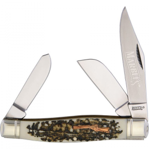 Marbles 415 Large Stockman Folding Pocket Knife with Imitation Stag Handle