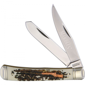 Marbles 414 Trapper Folding Pocket Knife with Imitation Stag Handle