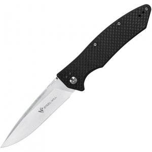 Steel Will F1591 Resident F15-91 Drop Point Linerlock Folding Pocket Knife with Titanium and Carbon Fiber Handle