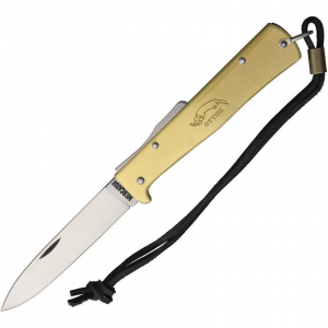 Mercator 10726LB Mercator Brass Large with Band Folding Pocket Knife with Brass Handle