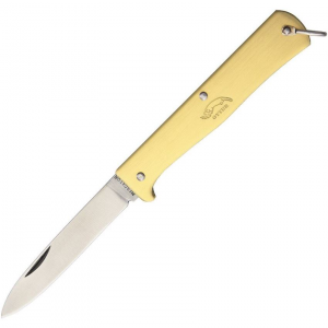 Mercator 10701R Small Mercator Stainless Folding Knife with Brass Handle