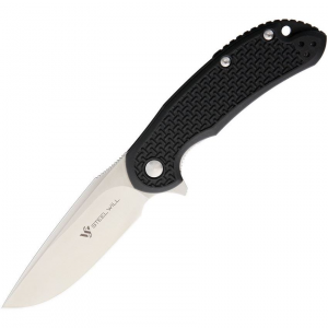 Steel Will C221BK Cutjack C22-1BK Linerlock Folding Pocket Knife with FRN Handle