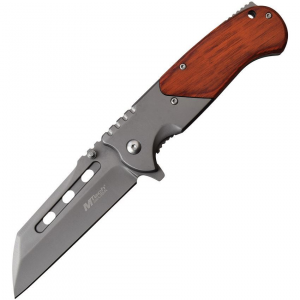 MTech A1020GY Framelock Assisted Opening Folding Knife with Gray Stainless Handle