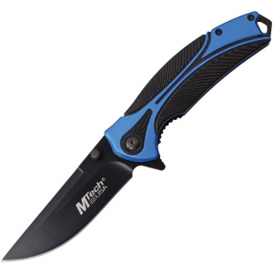 MTech A1010BL Blue Assisted Opening Drop Point Linerlock Folding Pocket Knife