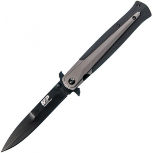 Smith & Wesson 1085898 MP301 M&P Dagger Nylon Black Finish Knife with Gray Stainless Handle