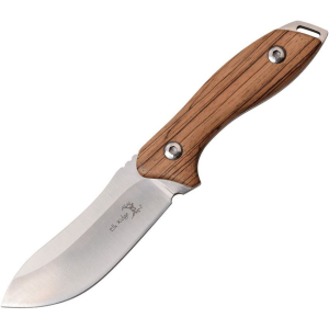 Elk Ridge 20003D 20003D Fixed Blade Knife with Zebra Wood Handle