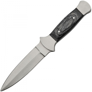 Pakistan 3403 Boot Double Edge Stainless Blade Knife with Black Pakkawood Handle