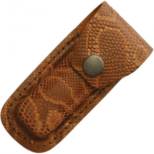 Sheaths 1202 Fits 3 to 3.5 Inch Python Pattern Belt Pouch with Brown Leather Construction