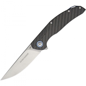Viper 5968FC Orso Linerlock Bohler Stone Washed Blade Knife with Carbon Fiber Handle