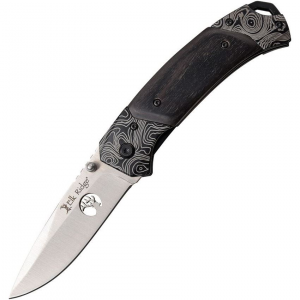 Elk Ridge 940BK Linerlock Drop Point Blade Knife with Black Pakkawood Handle
