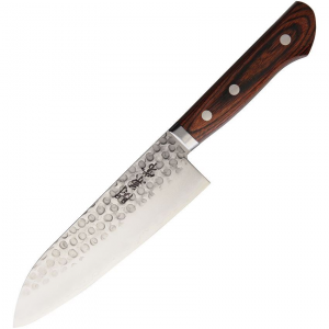 Kanetsune 942 Santoku Knife with Mahogany Wood Handle