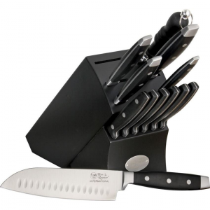 Hen & Rooster I028 13 Piece Kitchen Knife Set With Black Composition Handle