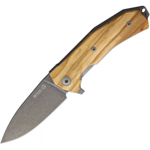 Lion Steel KURBUL KUR Linerlock Knife with Olive Wood Handle