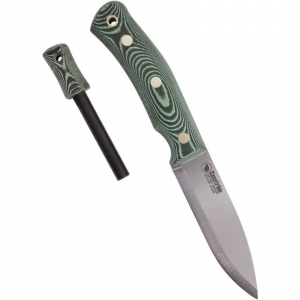 Casstrom 13127 No 10 SFK Fixed Blade with Green Canvas Micarta Handle