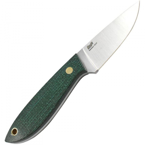 EnZo 9957 Bobtail 80 Knife with Green Yute Micarta Handle