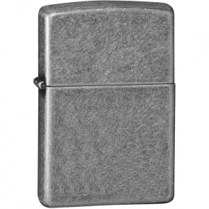 Zippo 10112 Classic Antique Silver Plate Lighter with Antique Silver Plate Construction