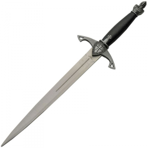 China Made 211445SL Knights Dagger with Black and Gray Synthetic Handle