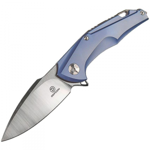 Defcon 52191 JK Sharkstooth Framelock Knife Blue Handles