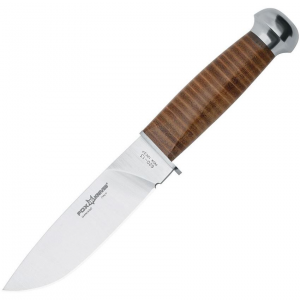 Fox 62013 Euro hunter Knife with Stacked leather Handle