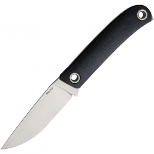 Manly  008 Patriot D2 Satin Fixed Blade Knife Black Handles