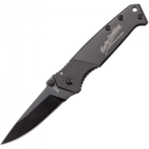 Case 52181 Harley TecX Framelock Assisted Opening Knife with Black Textured G10 Handle