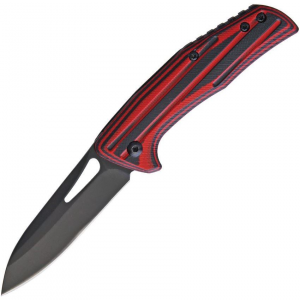 Benchmark 120 Benchmark 120 Slip Joint Black Knife Black & Red Handles