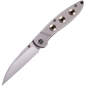 WE Knife Company 908A Schism Framelock Knife Satin Handles