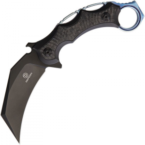 Defcon Blade Works 31012 Jungle Black Fixed Blade Knife Black Handles
