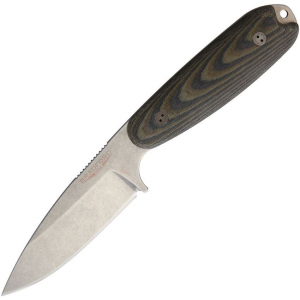 Bradford Knives 35S109 Guardian 3.5 Stonwash Fixed Blade Knife Camo Linen Handles