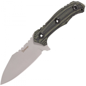 Pachmayr 04299 Dominator Satin Fixed Blade Knife Black/Green Handles