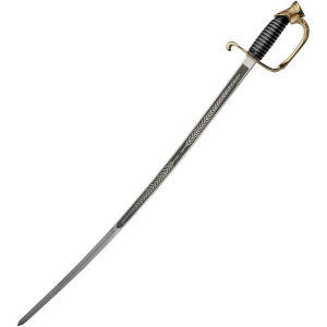 China Made 926938 Cavalry Saber Sword Gold Loop Guard Black Handles