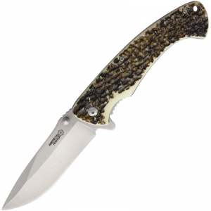 American Hunter Knives 016 Linerlock Knife Assist Open Imitation Stag