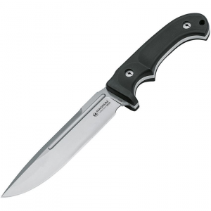 Boker 02MAG2020 Magnum Collection 2020 Stonewash and Satin Fixed Blade Knife Black Handles