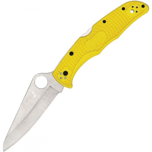 Spyderco 91PYL2 Pacific Salt 2 Lockback Knife Yellow Handles