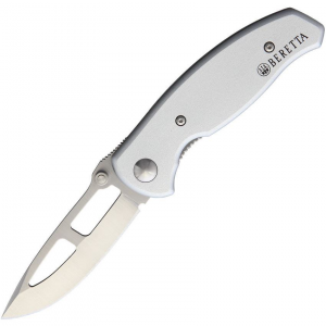 Beretta 91615 Small Airlight 3 Linerlock Knife Silver Handles