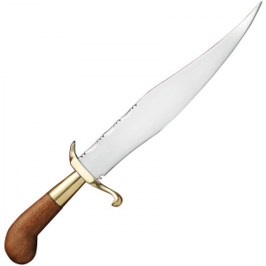 Windlass 403527 Mexican Bowie Satin Fixed Blade Knife Brownwood Handles