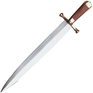 Windlass 400260 Arkansas Toothpick Fixed Blade Knife Brown Handles
