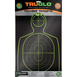 TRUGLO 13A6 Tru-See Handgun Target 6pk