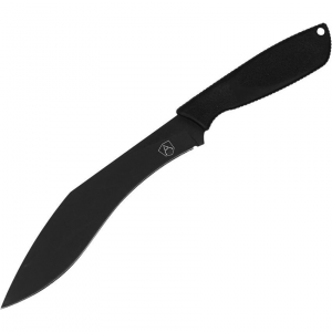 Ontario 9719 Spec Plus Alpha Kukri Black Fixed Blade Knife Black Handles