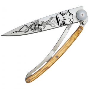 Deejo 1CB065 Tattoo Linerlock Knife 37g Chef