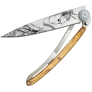 Deejo 1CB066 Tattoo Linerlock Knife 37g Geisha