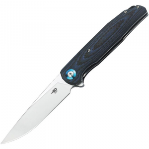 Bestech G19C Ascot Linerlock Knife Black/Blue G10 Handles