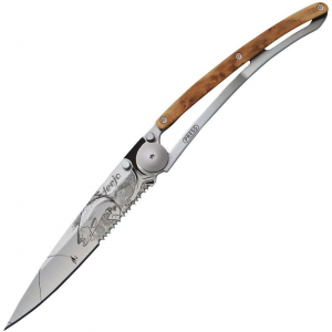 Deejo Knives 1CB575 Tattoo Linerlock Knife 37g Trout